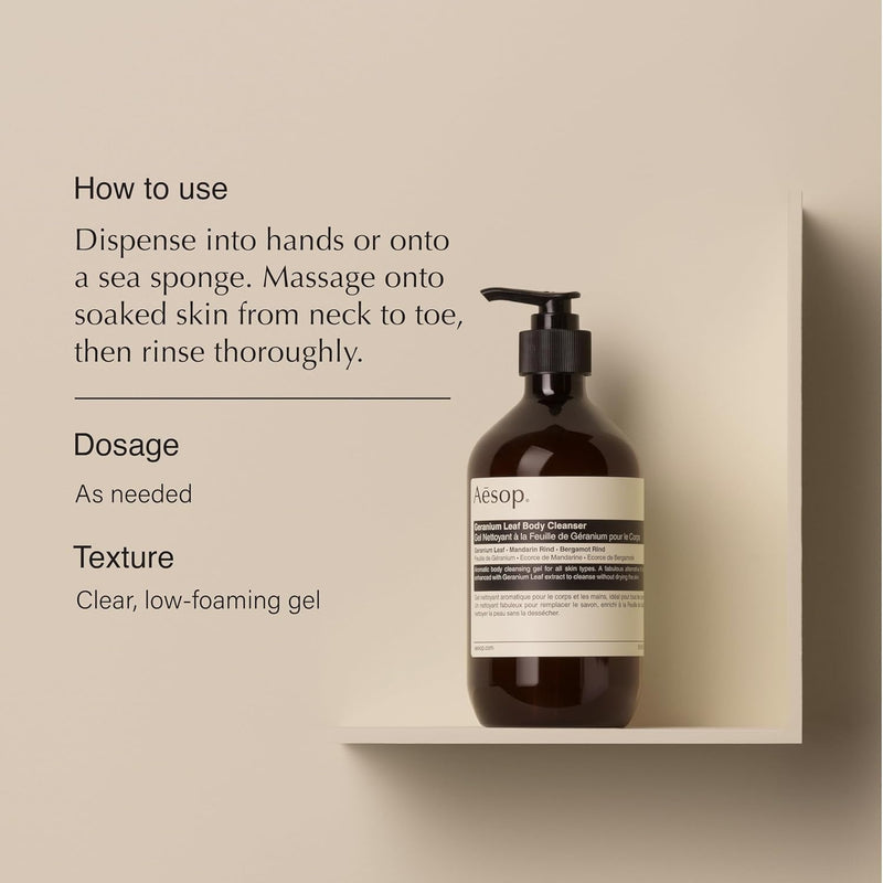 Nava Beauty Aesop Geranium Leaf Body Cleanser 500 mL Bath & Body Gray