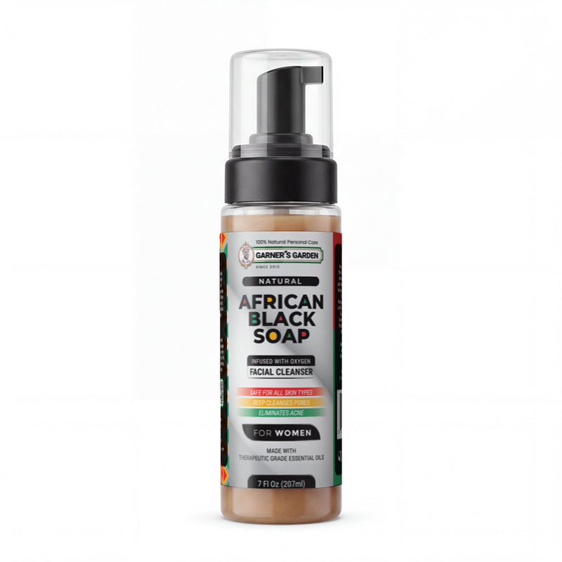 Garner's Garden African Black Soap Foaming Facial Cleanser | H2O2 Facial Cleanser White Smoke Women's African Black Soap Foaming Facial Cleanser / 7 oz Foamer (Recommended)