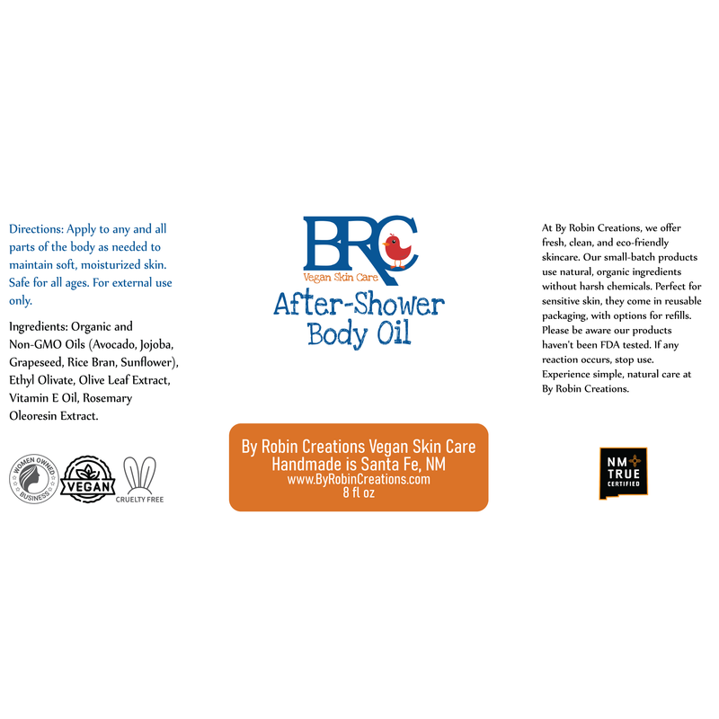 By Robin Creations Organic After-Shower Silky Body Oil Deodorant & Body Care