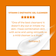 DCL Skincare Vitamin C Enzymatic Gel Cleanser Bottle