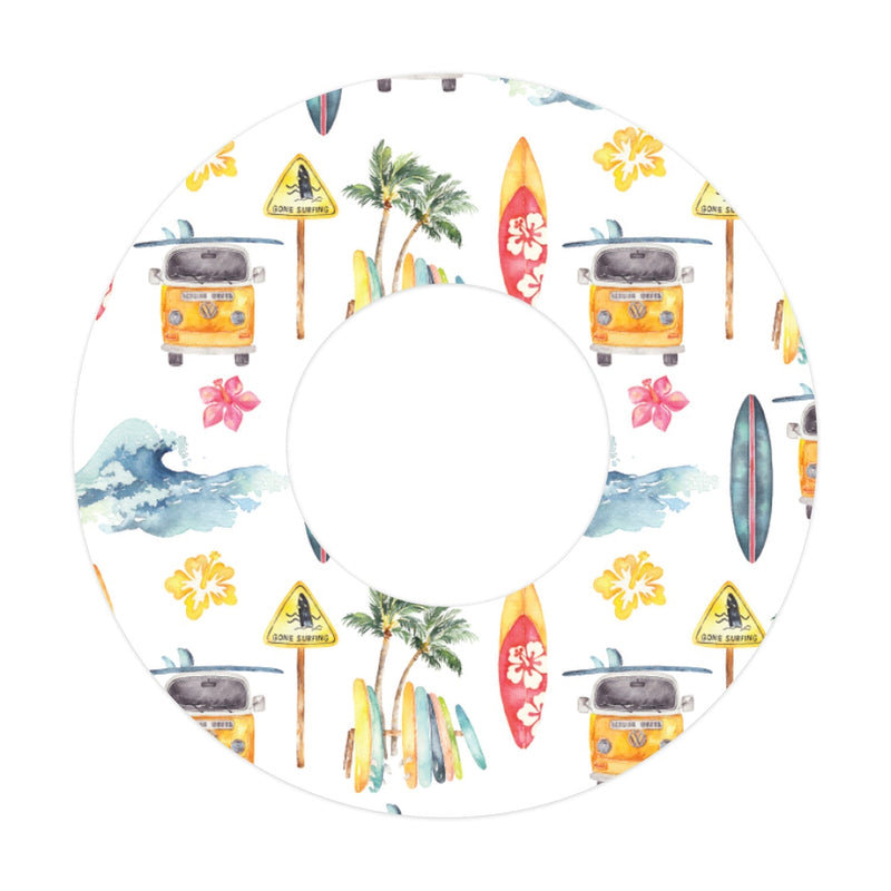 Peelz Aloha Surf Patch  Tape Designed for the FreeStyle Libre 2 Patch Medical Tape