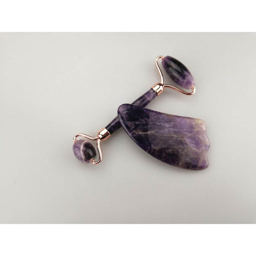 ZAQ Skin & Body Amethyst Facial Roller + Gua Sha Set