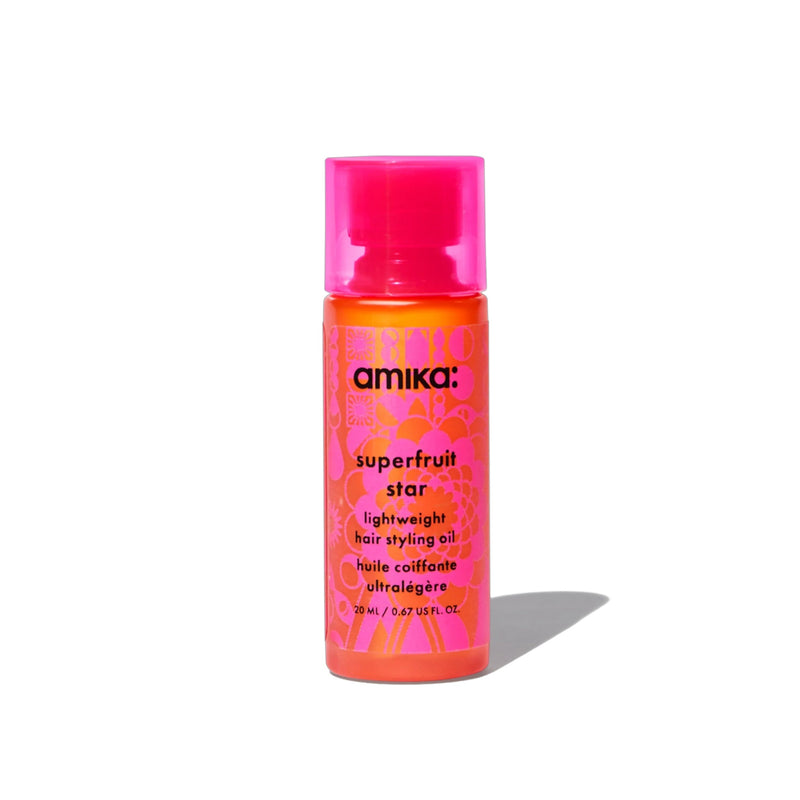 Nava Beauty Amika Superfruit Star Lightweight Hair Styling Oil Hair White Smoke 0.67 Oz