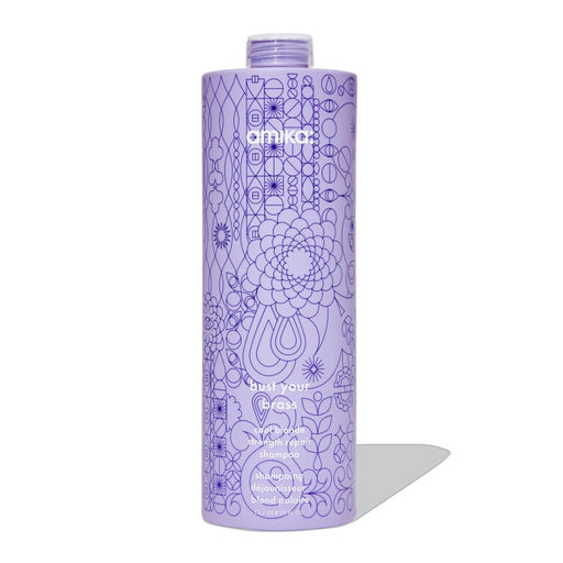 Nava Beauty Amika Bust Your Brass  Cool Blonde Repair Shampoo White Smoke 33.8 OZ