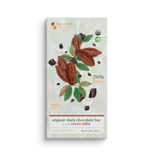 Ancestral Organics Organic Dark Chocolate Bar with Cacao Nibs