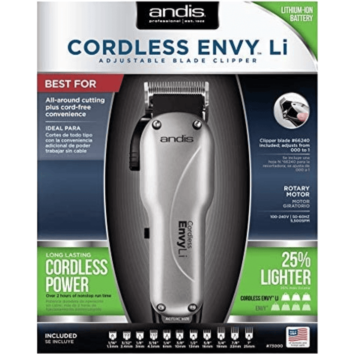 Andis Cordless Envy Li Adjustable Blade Clipper #73000