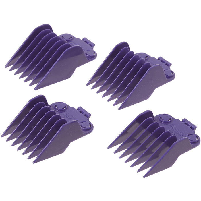 Andis Professional Master Dual Magnetic 4 Comb Set Large #01415 Designed For Mba, Mc-2, Ml, Pm-1 And Pm-4, Purple