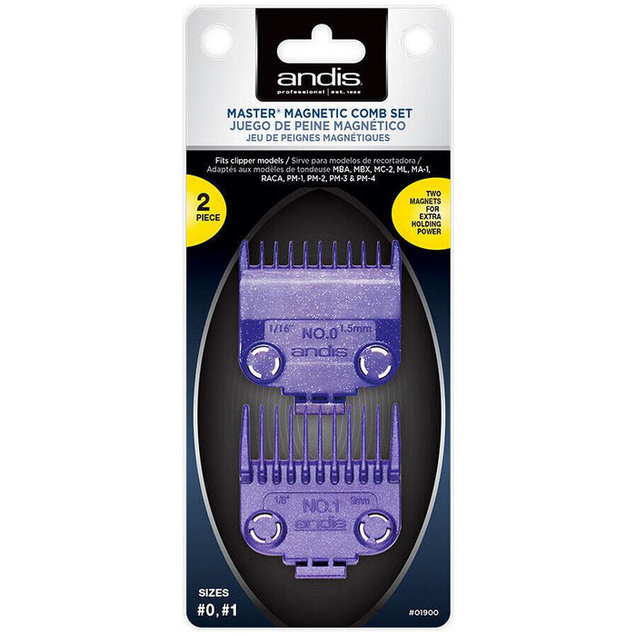 Andis Master Magnetic Clipper Comb Set Guide Attachments #01900