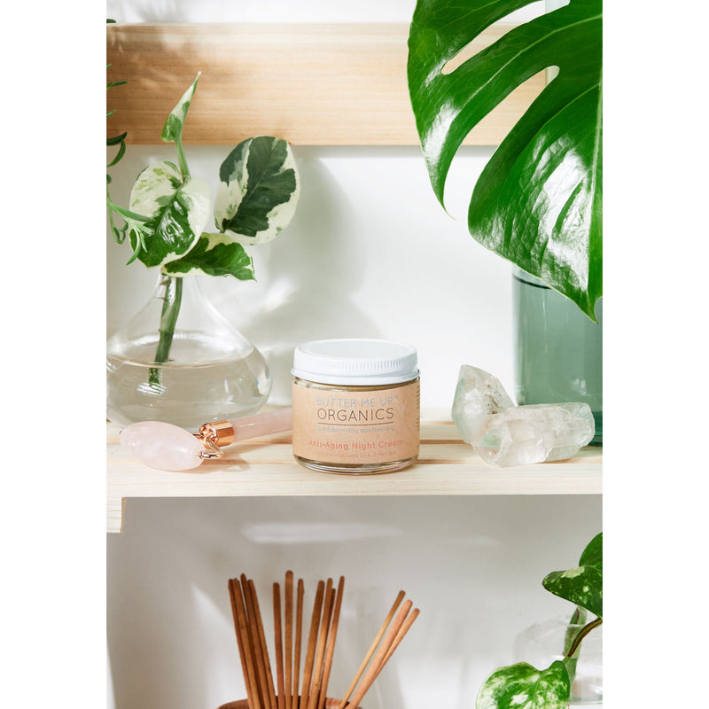 Butter Me Up Organics Anti Aging Night Cream Face Moisturizer Organic Green Tea Face