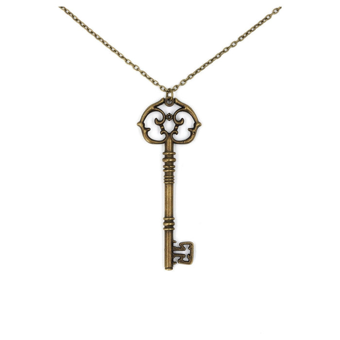 The Bullish Storeantique Key Pendant Necklace In Gift Box (Aged Brass Tone Or Silver)