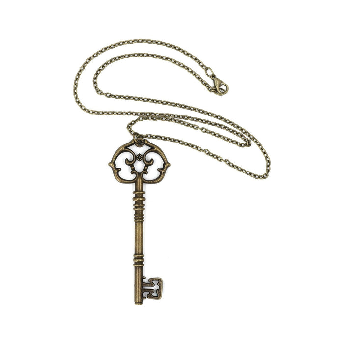 The Bullish Storeantique Key Pendant Necklace In Gift Box (Aged Brass Tone Or Silver)