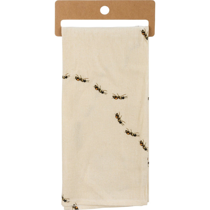 The Bullish Store - Antisocial Ant Dish Cloth Towel | Cotten Linen Novelty Tea Towel | Embroidered Text | 18" X 28"