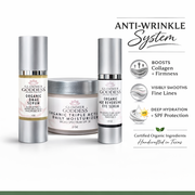 Glimmer Goddess® Organic Skin Care Organic Anti-Wrinkle Trio – 3-Step Collagen Boosting System Gift Packs & Value Sets