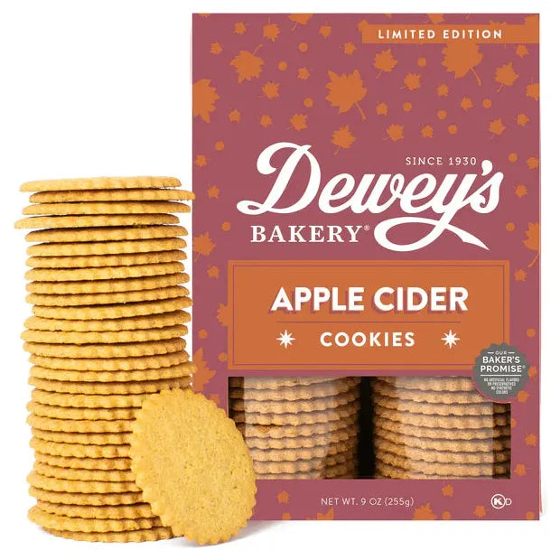 Cozy Farm - Dewey'S Bakery Cookie Thins: Apple Cider Flavor, 6-Pack, 9 Oz. Each