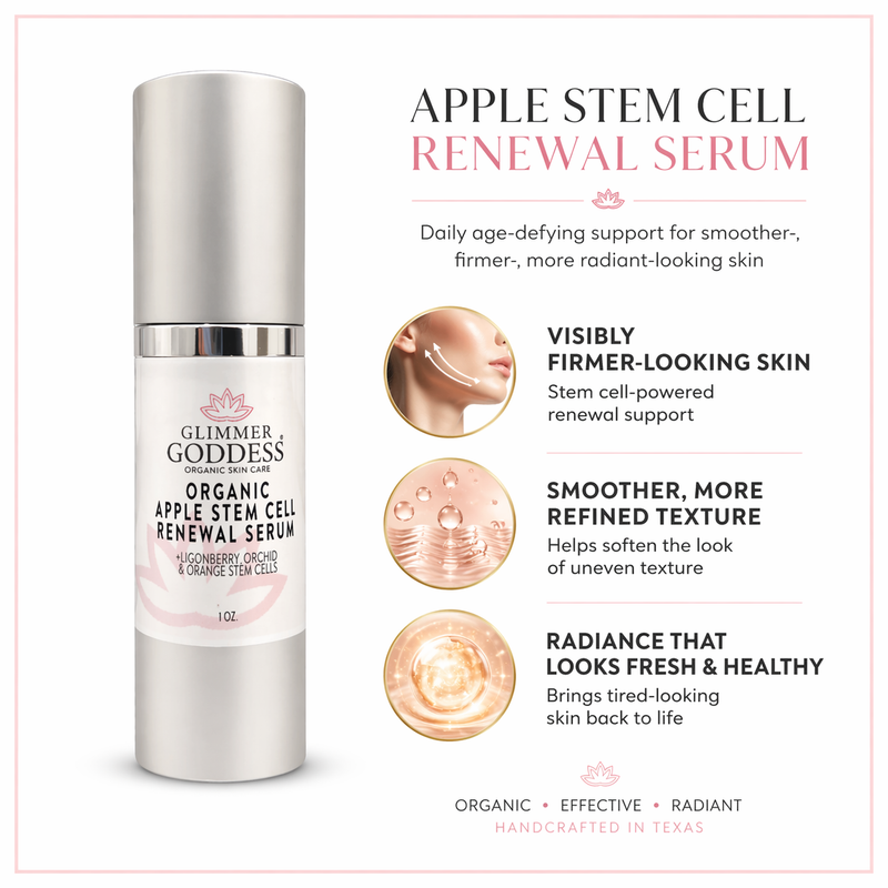 Glimmer Goddess® Organic Skin Care Organic Apple Stem Cell Anti-Aging Serum Serums