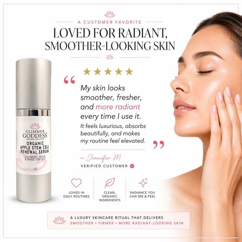 Glimmer Goddess® Organic Skin Care Organic Apple Stem Cell Anti-Aging Serum Serums