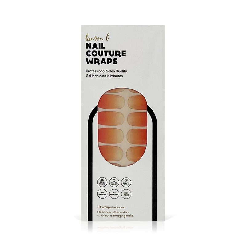 laurenbbeauty Apricot Gradient Gel Nail Wrap Nail Art Kits & Accessories