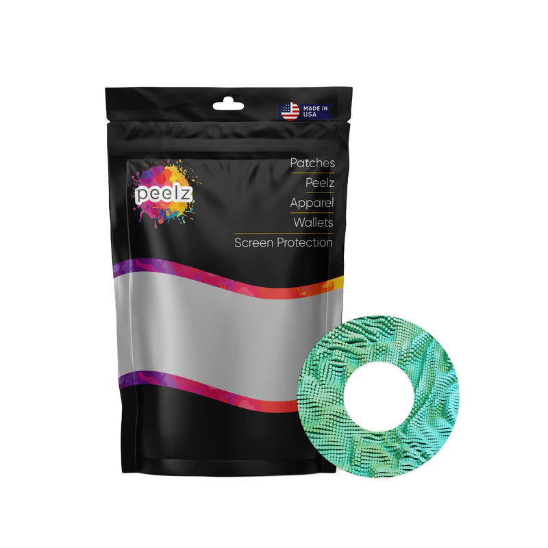 Peelz Aqua Ripple Patch  Tape Designed for the FreeStyle Libre 2 Patch Medical Tape