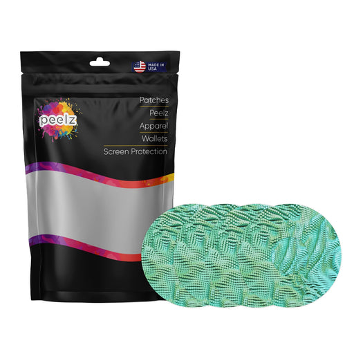 Peelz Aqua Ripple Patch Tape Designed for the FreeStyle Libre 3 Plus & Lingo Patch Medical Tape