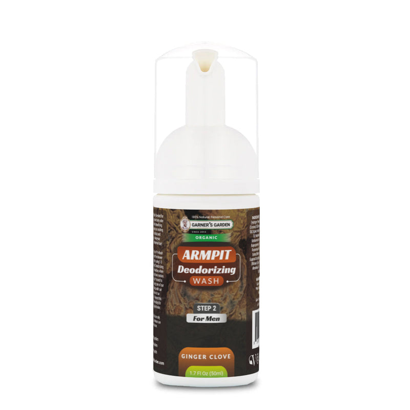 Garner's Garden Armpit Deodorizing Foaming Wash | Organic | Oxygenated Armpit Wash White Smoke Men's Foaming Armpit Wash Ginger Clove / 1.7oz Foamer (travel)
