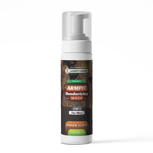 Garner's Garden Armpit Deodorizing Foaming Wash | Organic | Oxygenated Armpit Wash Lavender Men's Foaming Armpit Wash Ginger Clove / 7oz Foamer (Recommended)