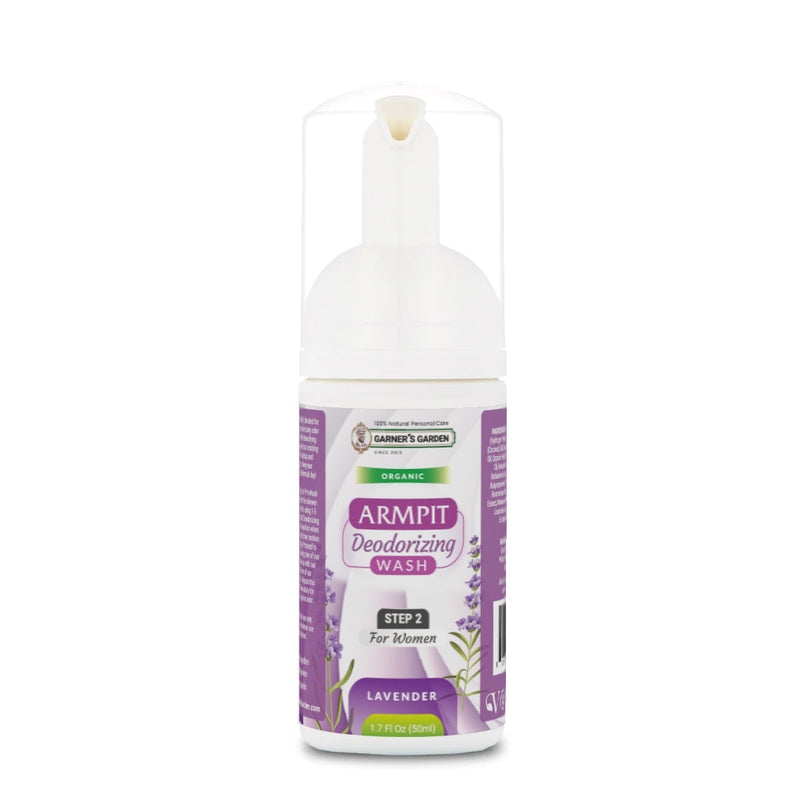 Garner's Garden Armpit Deodorizing Foaming Wash | Organic | Oxygenated Armpit Wash White Smoke Women's Foaming Armpit Wash Lavender / 1.7oz Foamer (travel)