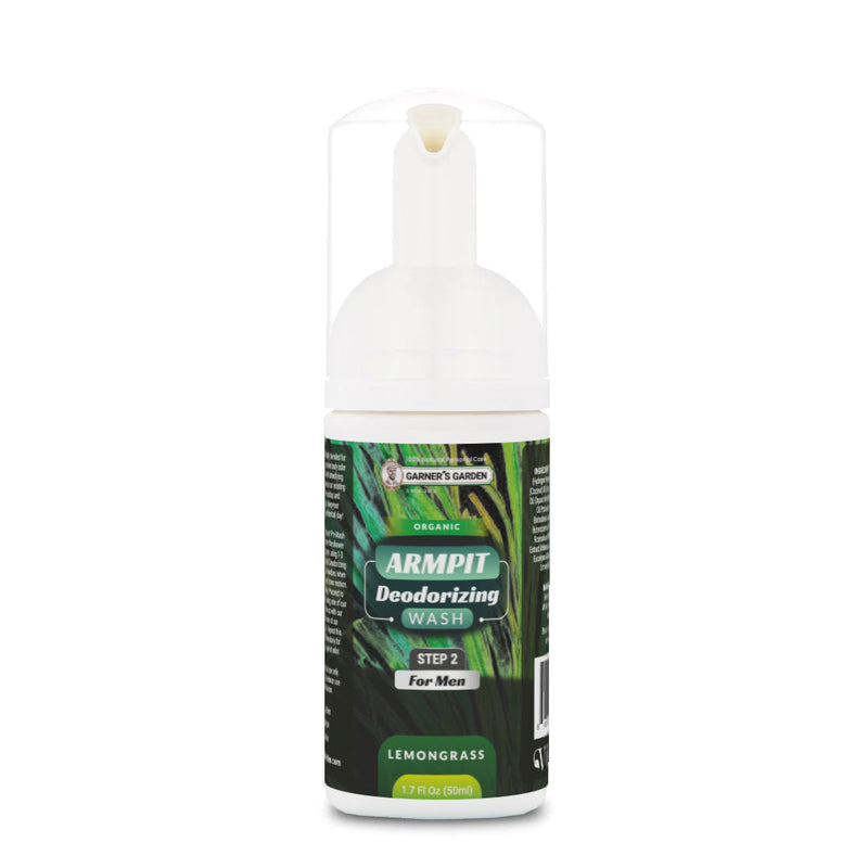 Garner's Garden Armpit Deodorizing Foaming Wash | Organic | Oxygenated Armpit Wash White Smoke Men's Foaming Armpit Wash Lemongrass / 1.7oz Foamer (travel)