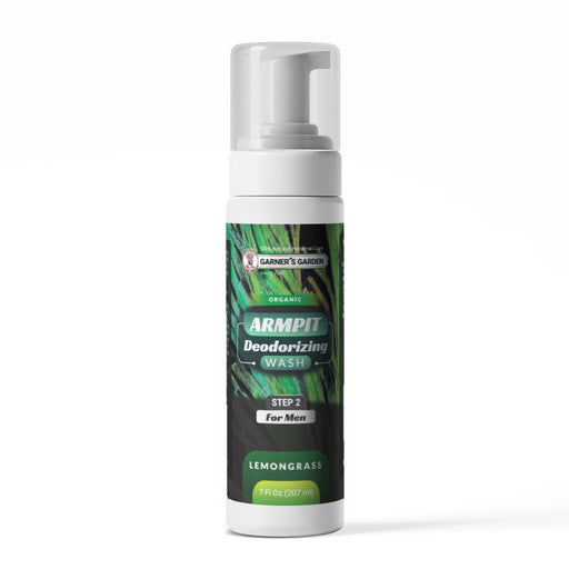 Garner's Garden Armpit Deodorizing Foaming Wash | Organic | Oxygenated Armpit Wash Lavender Men's Foaming Armpit Wash Lemongrass / 7oz Foamer (Recommended)