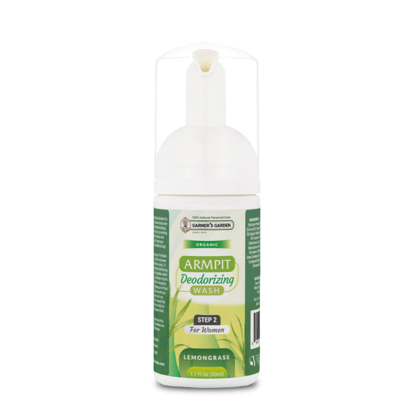 Garner's Garden Armpit Deodorizing Foaming Wash | Organic | Oxygenated Armpit Wash White Smoke Women's Foaming Armpit Wash Lemongrass / 1.7oz Foamer (travel)