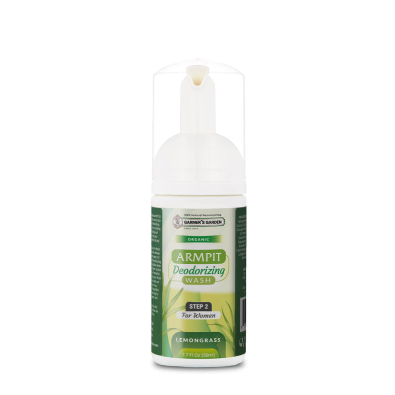 Garner's Garden Armpit Deodorizing Foaming Wash | Organic | Oxygenated Armpit Wash White Smoke Women's Foaming Armpit Wash Lemongrass / 1.7oz Foamer (travel)