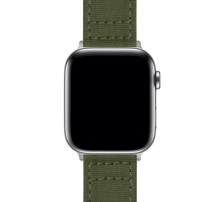 Apple Watch Canvas Army Green Watch Band by Barton Watch Bands