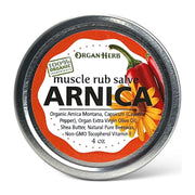 OrganHerb OrganHerb Organic Arnica and Capsicum Muscle Rub Salve 4 oz, Botanical Comfort Balm for Muscles and Joints Organic Salves