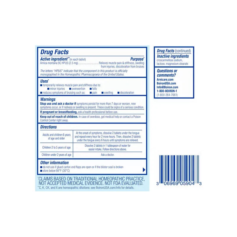 Boiron Boiron Arnicare Pain Relief Tablets, 60 Count Pain Relief Tablets