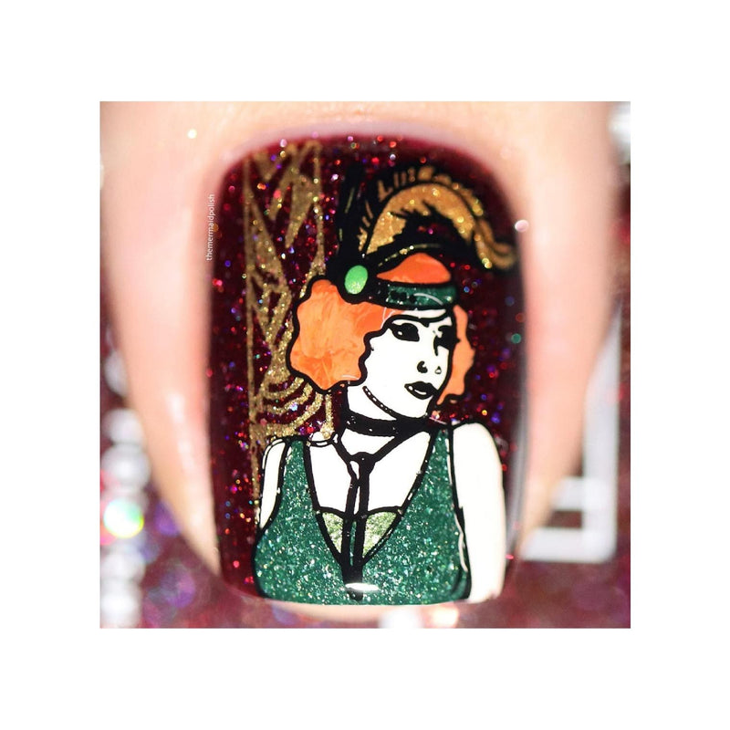 UberChic Beauty Art Deco Meets Art Nouveau Elements Stamping Plate