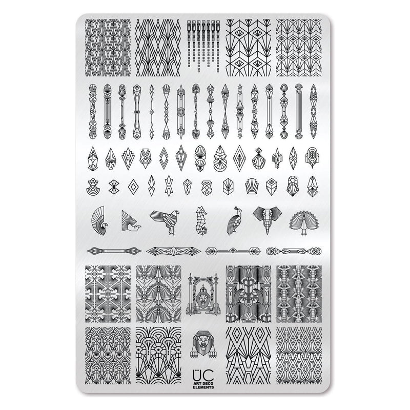 UberChic Beauty Art Deco Elements Stamping Plate