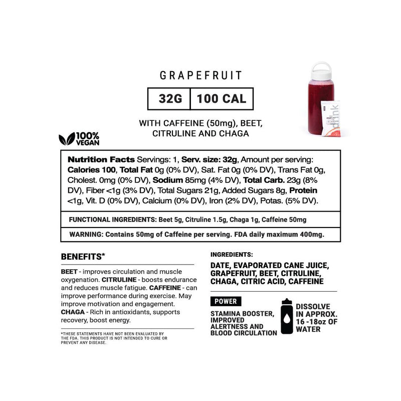 myspringenergy Grapefruit Nitric Oxide Booster Power Drink Drink Mix