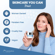 Cosmedica Skincare Cosmedica Skincare Eye Cream 0.7 Ounce | Anti-Aging Hydration Eye Cream with Green Tea Caffeine Peptide Complex | Lightweight Non-Greasy Formula for Dark Circles Puffiness Wrinkles Fine Lines Moisturizers