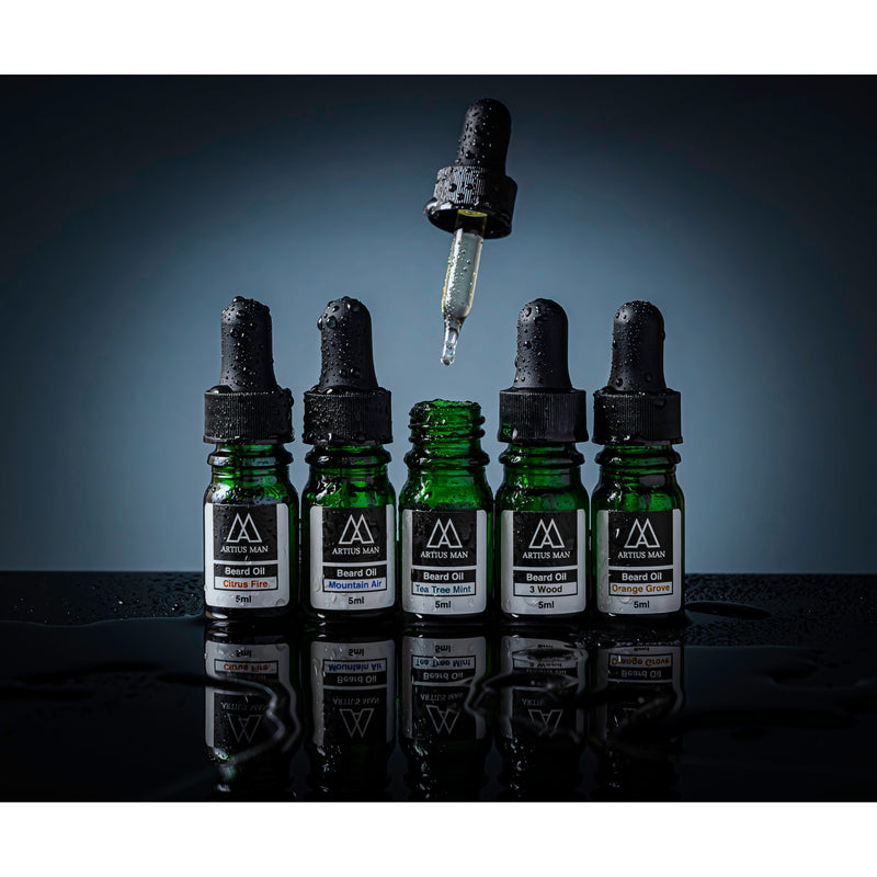 Artius Man Beard Oil Sample Pack – Build Your Own 5-Scent Beard Oil Kit Beard Oil
