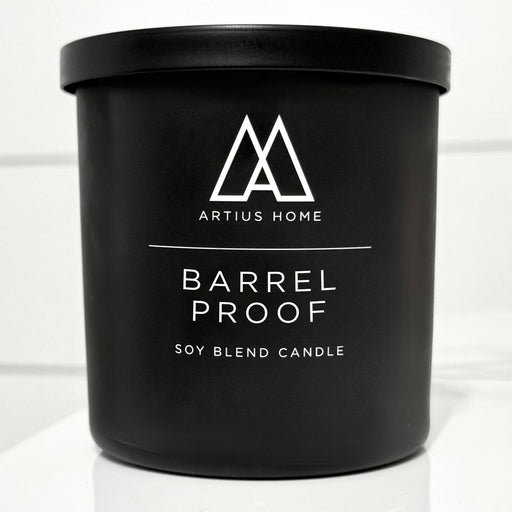 Artius Man Barrel Proof Wood Wick Candle – Whiskey, Oak, and Bourbon Warmth (10 oz) candle