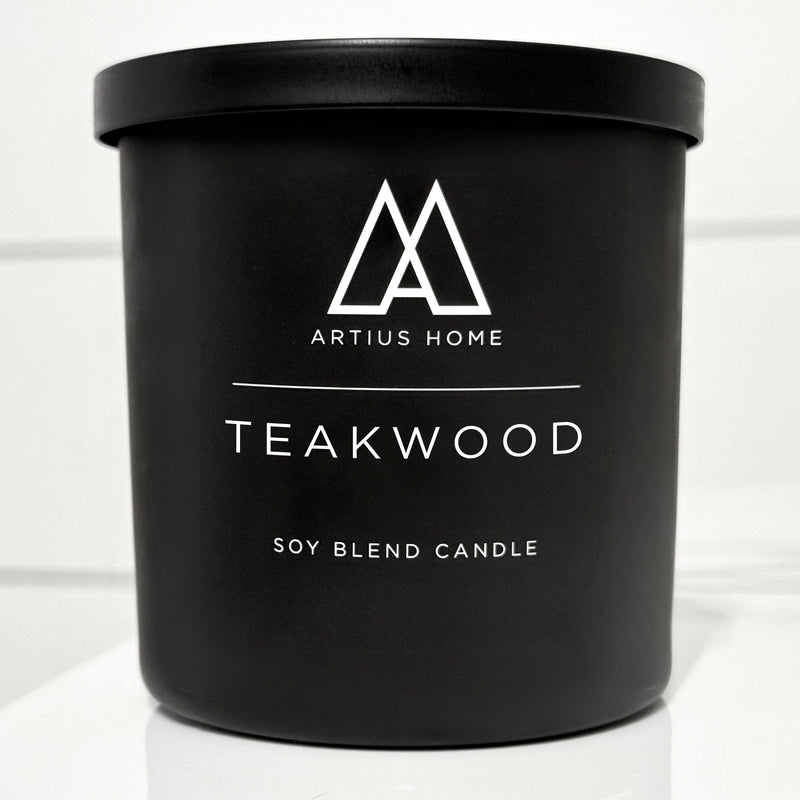 Artius Man Teakwood Wood Wick Candle – Clean, Masculine, Everyday Sophistication (10 oz) candle