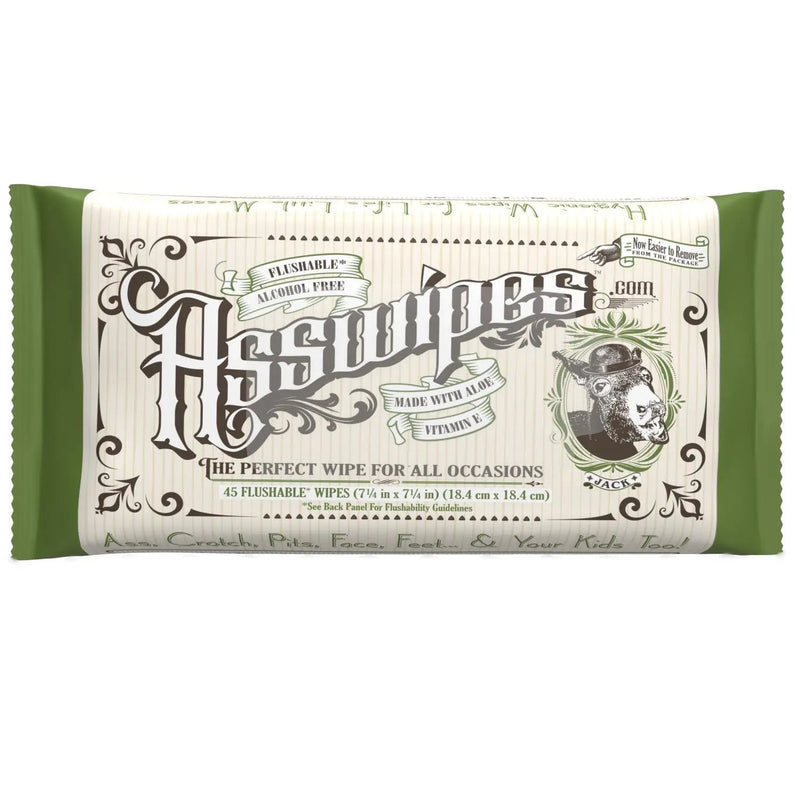 Fresh Body FB® Asswipes 45ct Flow Pack (select quantity) Adult Hygienic Wipes
