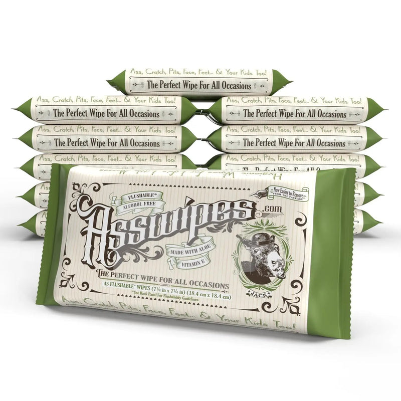 Fresh Body FB® Asswipes 45ct Flow Pack (select quantity) Adult Hygienic Wipes
