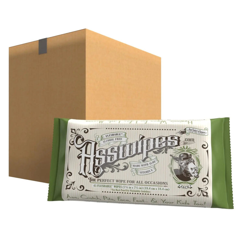 Fresh Body FB® Asswipes 45ct Flow Pack (select quantity) Adult Hygienic Wipes