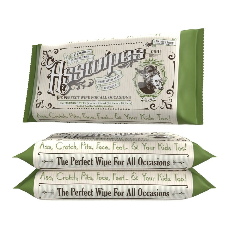 Fresh Body FB® Asswipes 45ct Flow Pack (select quantity) Adult Hygienic Wipes
