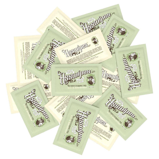 Fresh Body FB® Asswipes Singles - Individually Wrapped Flushable Wipes (select quantity) Adult Hygienic Wipes