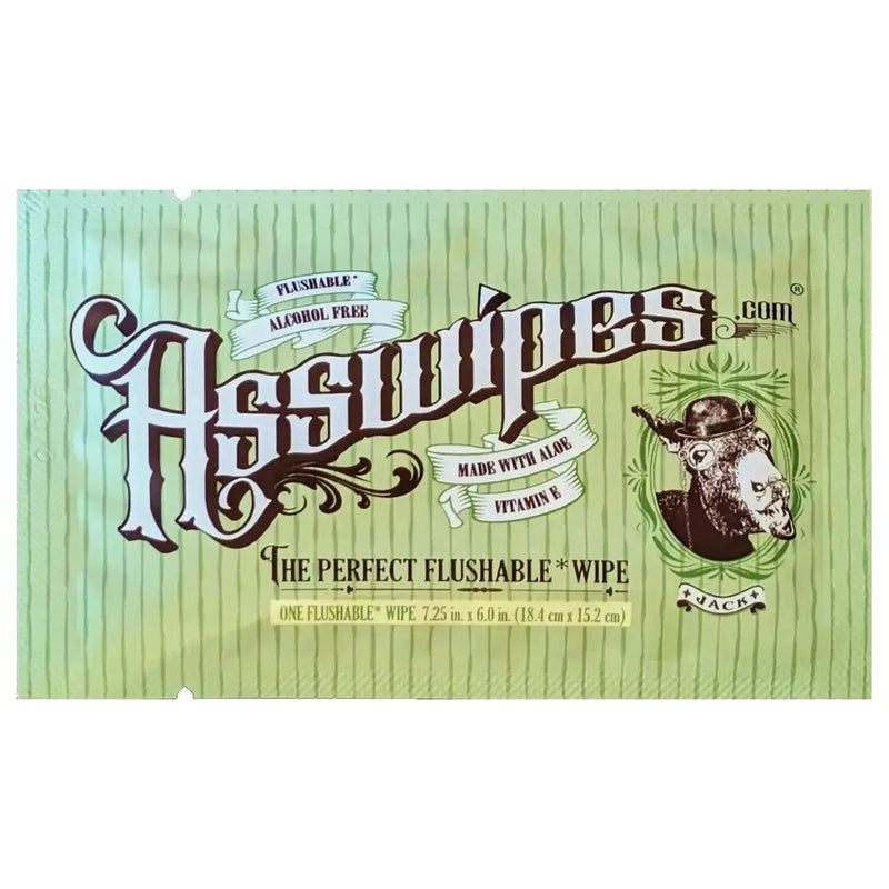 Fresh Body FB® Asswipes Singles - Individually Wrapped Flushable Wipes (select quantity) Adult Hygienic Wipes