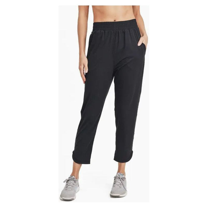 Athleisure Joggers with Curved Notch Hem