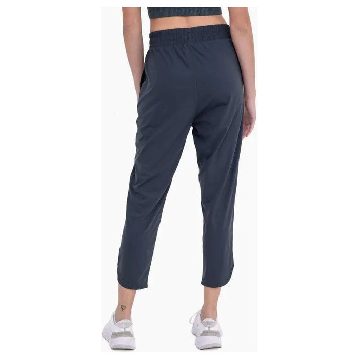 Athleisure Joggers with Curved Notch Hem