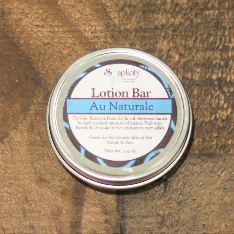 Soaplicity Au Naturale Lotion Bar - Unscented Lotion Bar