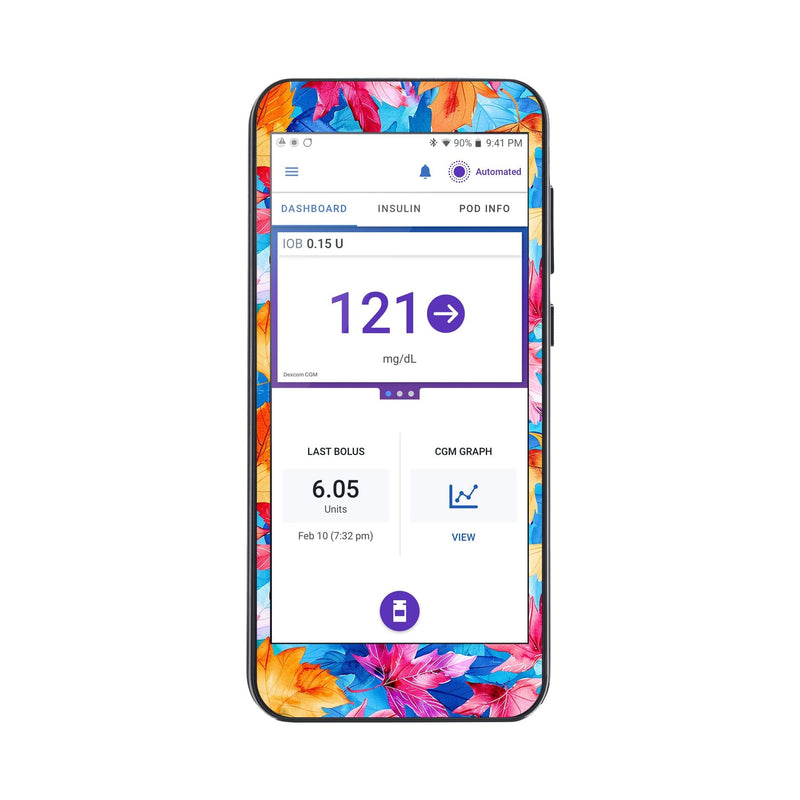 Peelz Autumn Leaves Sticker for Omnipod® 5 Controller – Pump Peelz Peelz/Stickers